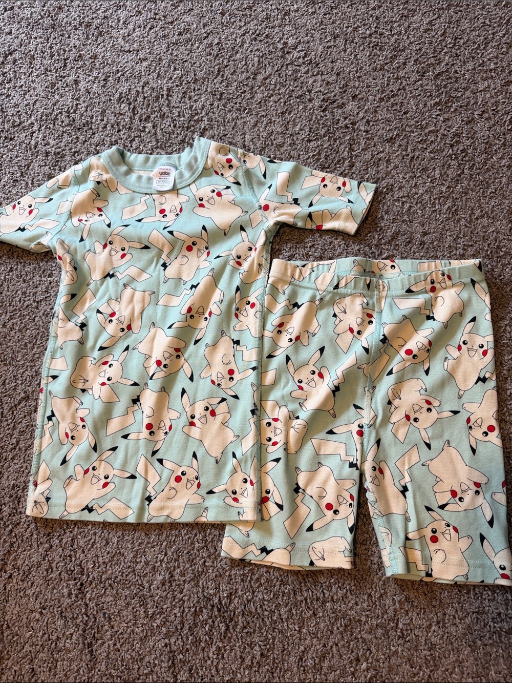 Hanna Andersson Mint Pikachu Pajama Set